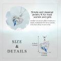 wholesale 925 Sterling Silver Heart-Shaped Dolphins Wave Pendant Necklace with Blue Enamel and Cubic Zirconia Gifts for Women-0-3