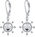 wholesale 925 Sterling Silver Anchor Drop Dangle Leverback Earrings - Nautical Ocean Theme s for Women Girls-0-0