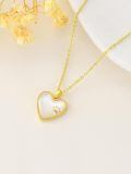 TOUPOP 14K Gold Paw Print & Heart Pendant Necklace, 18"-0-4