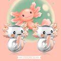 wholesale 925 Sterling Silver Hypoallergenic Unicorn Cat Axolotl Stud Earrings-0-4