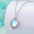 wholesale 925 Sterling Silver Moonstone Pendant with Celtic Knot Design and Chain for Women-0-1