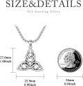 wholesale 925 Sterling Silver Celtic Knot Triquetra Pendant Necklace  Norse Viking  for Women Men-0-8