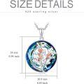 wholesale TOUPOP Birth Flower Necklace 925 Sterling Silver Birth Month Floral Pendant Necklace Birthstone Crystal Jewelry Birthday Christmas Gifts For Women -0-5