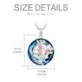 TOUPOP Sterling Silver Crystal Birth Flower Pendant Necklace-0-5