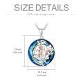 TOUPOP Sterling Silver Crystal Birth Flower Pendant Necklace-0-5