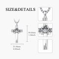 wholesale Sterling Silver Cross Pendant Necklace for Women Men Religious Jewelry Gift for Christmas Birthday Mothers Day-0-61
