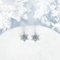 wholesale 925 Sterling Silver Star of David Snowflake Drop Earrings Abalone Shell s for Her-0-1