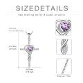TOUPOP Sterling Silver Birthstone Cross Necklace Heart Infinity Jewelry Gifts-0-5