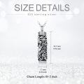wholesale TOUPOP Tree Of Life Urn Necklaces For Ashes, Cylinder Bar Urn Necklace Sterling Silver Family Tree Keepsake Necklace For Ashes Memorial Cremation Jewelry For Ashes Gifts For Women Mom Sister -0-5