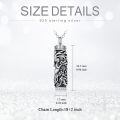 TOUPOP Sterling Silver Tree Of Life Cylinder Urn Necklace For Ashes Memorial Jewelry-0-5