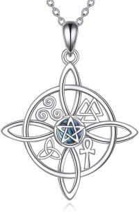 wholesale 925 Sterling Silver 925 Celtic Knot Pentagram Triskele Hecate Goddess Necklace for Women-Witches Knot