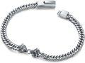 wholesale  Sterling Silver Wolf Head Cuban Chain Bracelet with Wolf Head Clasp Biker Party Jewelry Gift -0-6