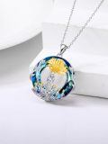 TOUPOP Sterling Silver Crystal Mother Daughter Son Necklace Birthday Gifts-0-4