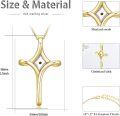 wholesale 925 Sterling Silver Cross with Cubic Zirconia-Shaped Stone Pendant Necklace - Christian -0-1