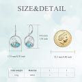 wholesale 925 Sterling Silver Abalone Shell Mountain Cross Dangle Earrings Religious Jewelry for Women Gifts 4cm Long-0-4