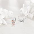 wholesale 925 Sterling Silver Cute Deer Huggie Hoop Earrings for Girls and Women-0-4