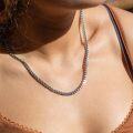 wholesale Sterling Silver Cuban Chain Necklace for Men Women 2 0mm 4 0mm 16 26 (Gift Included)-0-8