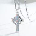 wholesale Sterling Silver Cross Necklace with Crown of Thorns Pendant Catholic Jewelry for Men Women-0-16