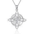 wholesale 925 Sterling Silver Moissanite Witches Knot Necklace Witch Jewelry for Women-0-45