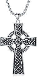 wholesale 925 Sterling Silver &  Celtic Knot Cross Pendant Necklaces for Men/Women-0-0