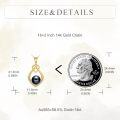 wholesale 14K Gold Infinity Love Knot Black Pearl Pendant Necklace for Women Mom Girlfriend Birthday Gift-0-5