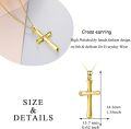 wholesale Gold Plated 925 Sterling Silver Faith Hope Love Engraved Cross Pendant Necklace for Women and Men - Christmas Gift Ideas-0-4