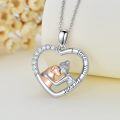 wholesale 925 Sterling Silver Heart Love Forever Couple Pendant Necklace-0-1