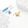 wholesale 925 Sterling Silver Gold Plated CZ Honeybee Charm Pendant Necklace for Women-0-2
