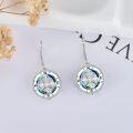 wholesale 925 Sterling Silver Crystal Compass Graduation Earrings for Women Hypoallergenic Gift-0-2