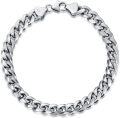 wholesale Sterling Silver Cuban Link Chain Bracelet for Men Women 3mm 4mm 7mm Lobster Clasp 7 9 Inch-0-0