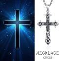 wholesale 925 Sterling Silver Celtic Knot Cross Crucifix Pendant Necklace  for Men & Women-0-5