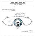 wholesale 925 Sterling Silver Cat Family Locket Bracelet Gift for Women Girls Sisiter-0-2