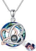 wholesale 925 Sterling Silver Blue Crystal Heart Infinity Love Pendant Necklace Gift for Her-0-0