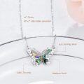 wholesale 925 Sterling Silver Abalone Shell Butterfly Pendant Necklace for Women 20in Chain Aesthetic Jewelry-0-3