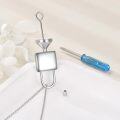wholesale 925 Sterling Silver Square Lock Cremation Keepsake Pendant Necklace with Funnel and Fill Tool Gift Set for Women/Men/Grandma-0-2