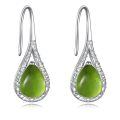 wholesale 925 Sterling Silver Teardrop Earrings Wholesale With Black Stones-0-0