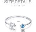 wholesale Sterling Silver Simulated Birthstone Stethoscope Cuff Bracelet for Nurse Doctor Gifts-0-3