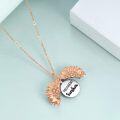 wholesale Sterling Silver Sunflower Locket Necklace for Women Daughter Wife Sister Mom Gift-0-2