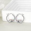 wholesale 925 Sterling Silver Adorable Axolotl Huggie Hoop Earrings for Women Girls  48x36mm-0-5