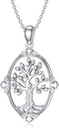 wholesale 925 Sterling Silver Cubic Zirconia Tree of Life Pendant Necklace for Women Family s-0-0