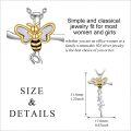 wholesale 925 Sterling Silver Bee Opal Cross Pendant Necklace for Women Gifts for Mom Wife-0-1