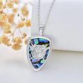 wholesale 925 Sterling Silver Pendant with Abalone Shell and Bull Head Design - 3D Tridents & Arrows Necklace for Women/Men-0-4