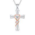 TOUPOP Sterling Silver & Stone Butterfly Faith Christian Pendant Necklace Birthday Gift-0-0