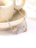 TOUPOP Sterling Silver Infinity Rose Necklace For Women Anniversary Birthday Mothers Day Gifts-0-1