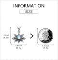 wholesale 925 Sterling Silver Lotus Flower Moonstone Pentagram Pendant Necklace Wiccan Jewelry-0-1