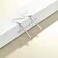 TOUPOP Sterling Silver Cross Dangle Earrings Christmas Birthday Gifts For Women-0-1