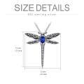wholesale 925 Sterling Silver Dragonfly Urn Pendant Necklace Turquoise Stone Oxidized Memorial Jewelry-0-50