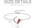 wholesale TOUPOP Cardinal Bracelet For Women Sterling Silver Moon Cardinal Gifts Red Bird Memorial Jewelry Gifts, Medium -0-3