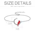 TOUPOP Sterling Silver Moon Red Bird Memorial Jewelry Gifts-0-3