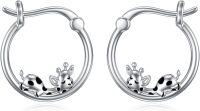 wholesale 925 Sterling Silver Giraffe Design Hoop Earrings  for Women and Girls-Giraffe